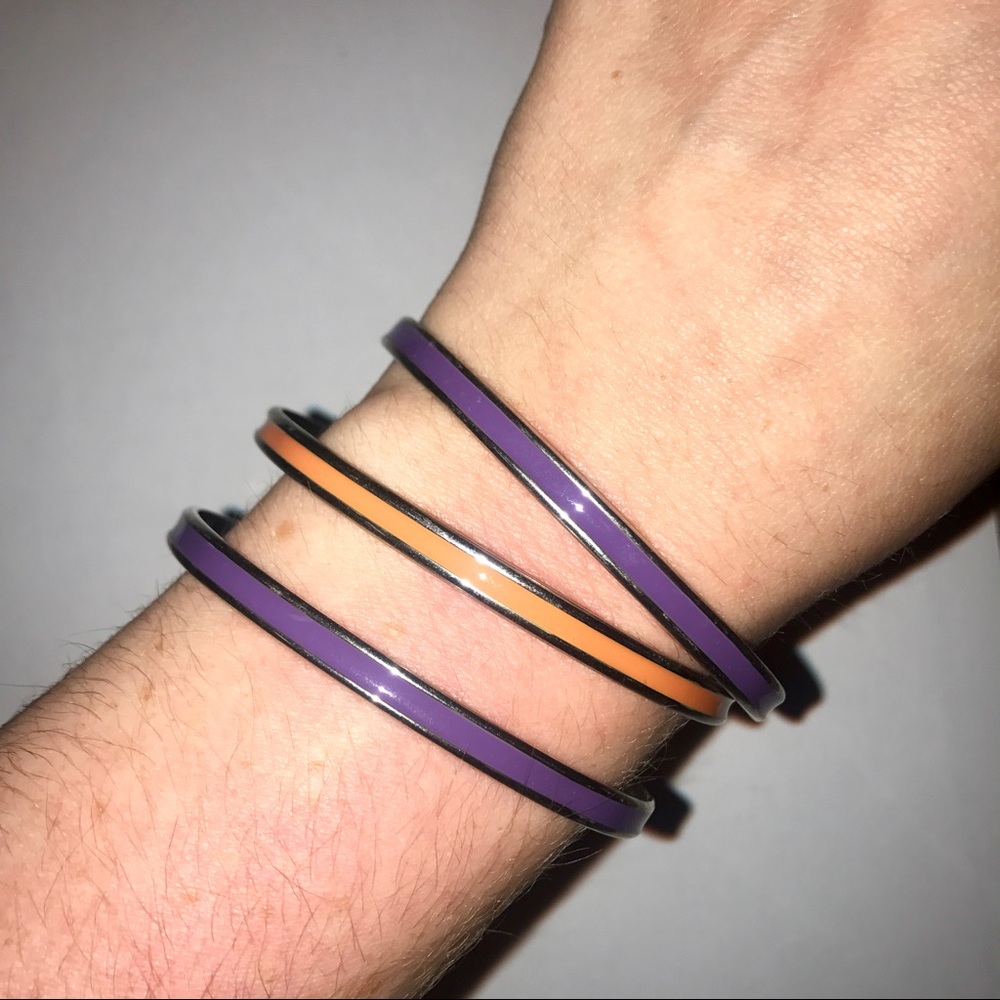 Purple and Orange Bangles